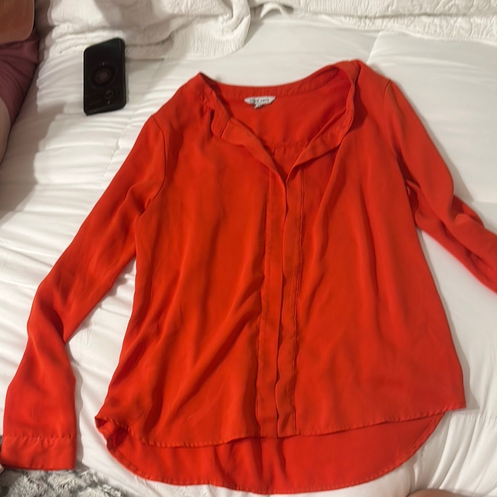 Naked Zebra Vibrant Red Blouse size small